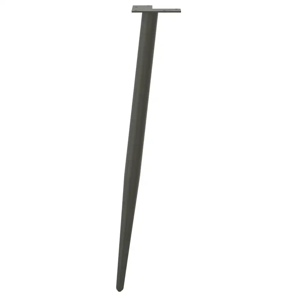 Gambe per Tavolo Consolle Forma Conica 4 pz | Piede del tavolo Antracite 72-73 cm Acciaio