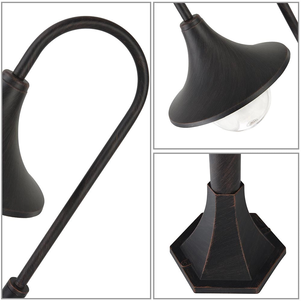 Lampione Vittoriano Classico da Giardino Lampada Arco Esterno Alluminio 120cm