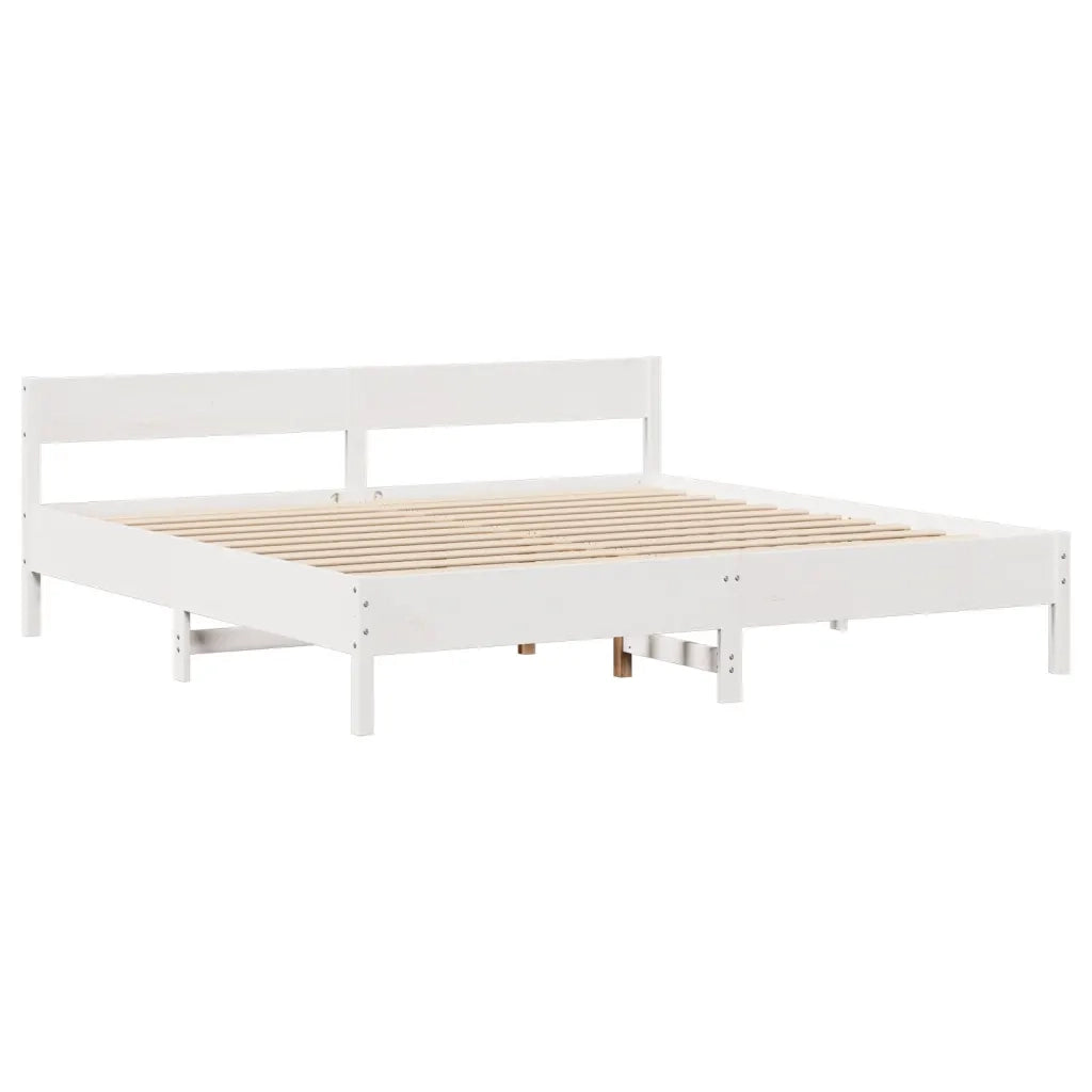 Letto senza Materasso Bianco 180x200 cm Legno Massello di Pino 3306919