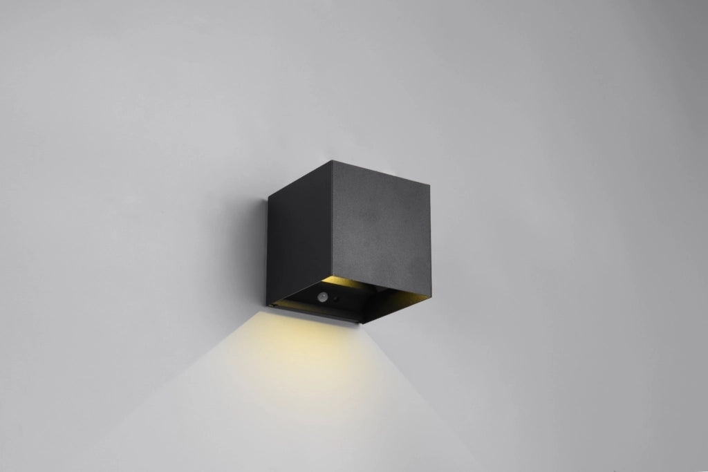 Applique LED 1W nera batteria sensore movimento IP44