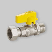 RUBINETTO GAS A SFERA DIRITTO M/F CON DADO GIREVOLE FIV 1/2" M x 3/4 F G 8109R077