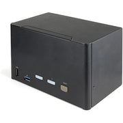 Startech.com kvm switch displayport a 2 porte e 4 monitor - 4k 60hz uhd hdr - kvm per desktop pc 4k dp 1.2 con hub usb 3.0 a 2 porte (5gbps) e 4 porte usb 2.0 hid, audio - commutazione con tasti rapidi - taa - SV231QDPU34K
