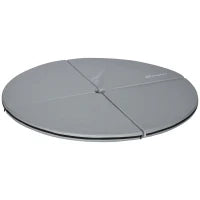 Tappetino da Pole Dance Pieghevole Ø 150 cm, Spessore 5 cm, Rivestimento in Plastica, Grigio