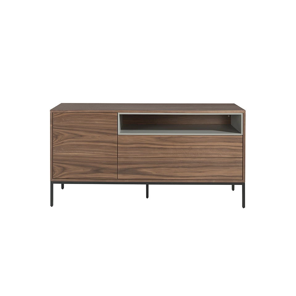 Credenza in legno di noce e grigio