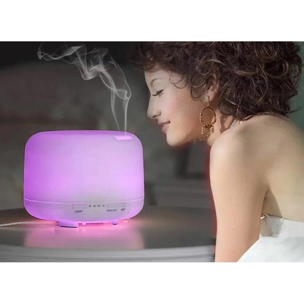 Trade Shop - Diffusore Aromi 300ml Umidificatore Lampada Fragranza Con Telecomando Profumatore -