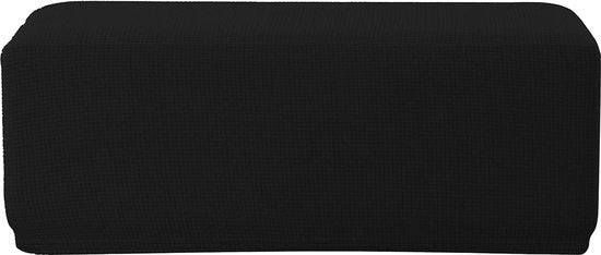 Sedie a sdraio con trama jacquard, rivestimento per pouf, divano per piedi (nero)