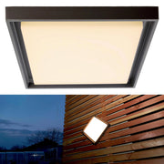 ASCELLA Plafoniera LED 30W IP54 luce soffitto muro parete lampada moderna impermeabile esterni balcone ingresso garage cantina QUADRATO