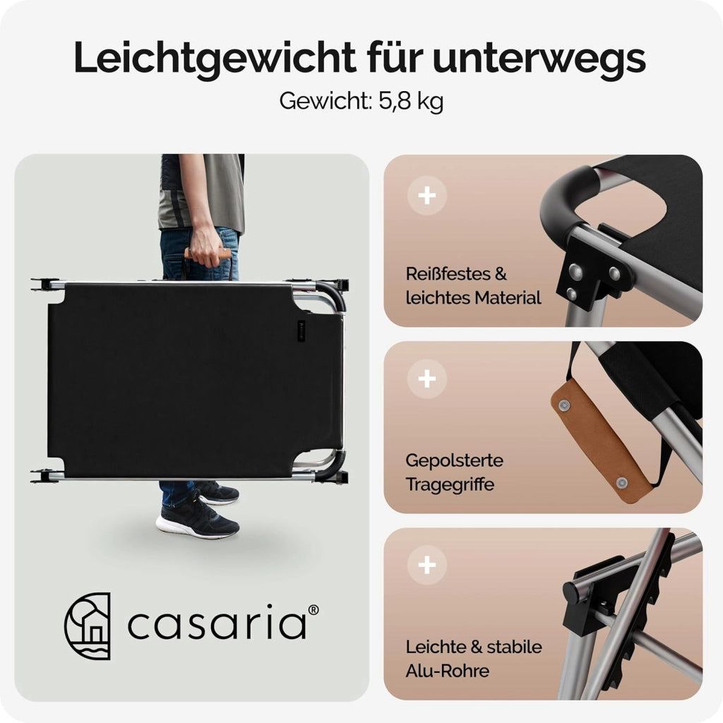 ® Lettino Prendisole Pieghevole Malta Comfort 210cm Carico Max. 180kg Sdraio da Giardino Esterno Mobili Outdoor