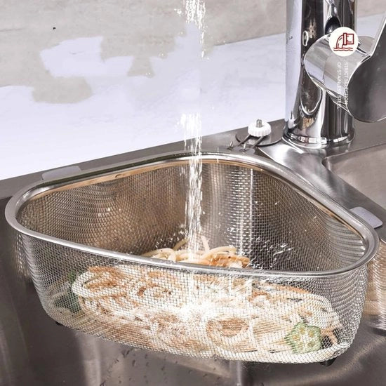 Wastafel Zeef Mand in Acciaio Inossidabile - Cattura Impurità - per Filtro Rifiuti e Lavaggio Frutta e Verdure