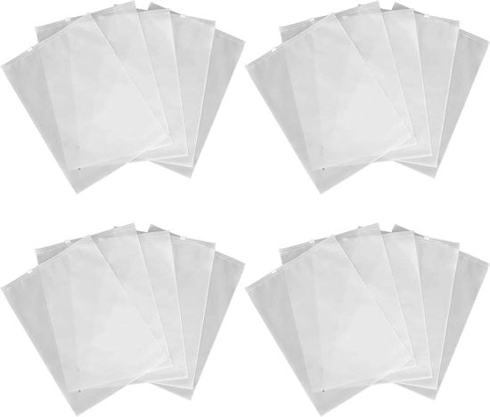 Set di sacchetti di stoffa in plastica riciclabile - 20-set di contenitori di viaggio con tappi, impermeabili all'acqua - contenitori di bagaglio multifunzionali per abbigliamento, scarpe, cosmetici