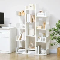 Mobile Libreria ad Albero con 13 Ripiani in Legno Truciolare, 96x30x150cm
