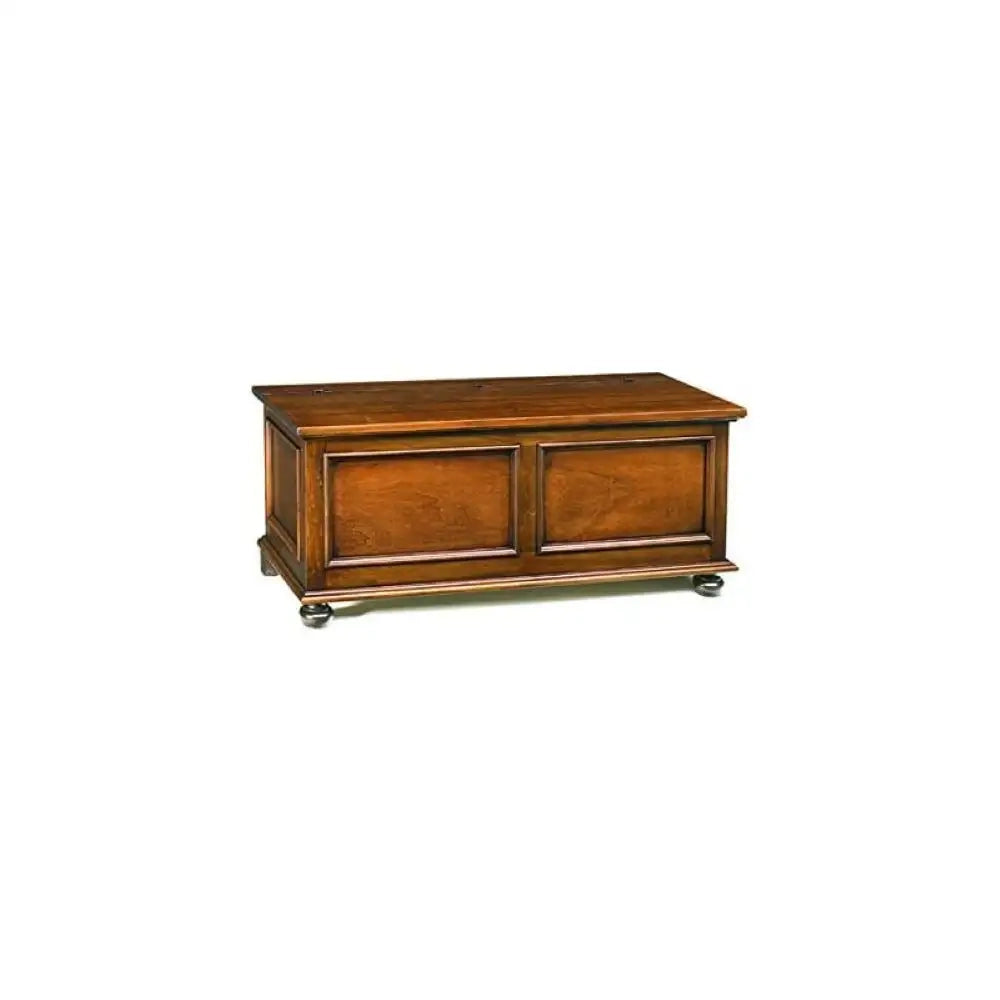 Cassapanca contenitore arte povera in legno massello e mdf con rifinitura in noce 100x44x51 H
