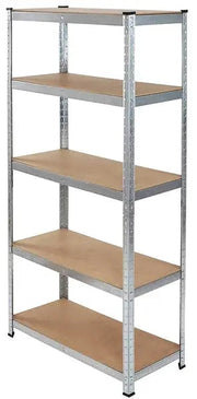 Scaffale in acciaio e legno con 5 ripiani CM90X40X180