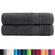 Asciugamani Premium SOLUND 2 pz | Teli per bagno Antracite 50x100 cm 600 g/m2