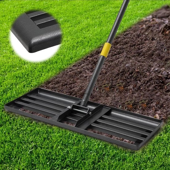 Egalizzatore per prato - Distributore di sabbia per giardino - Egalizzatore per erba - Egalizzatore per giardino - Topdressing - Distribuzione di sabbia - Giardinaggio - Egalizzazione del prato - Materiali in acciaio inossidabile - Ergonomico