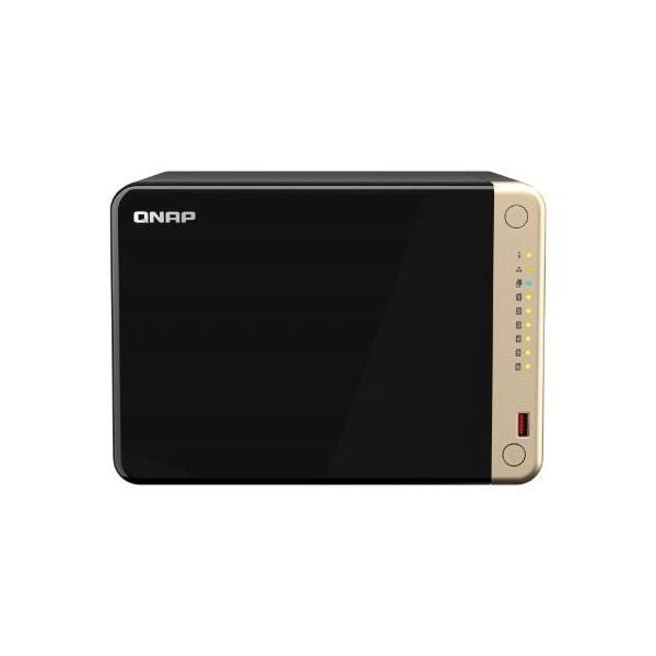Qnap ts-664 nas tower intel® celeron® n5095 8 gb ddr4 0 tb qnap qts nero, bronzo - TS-664-8G