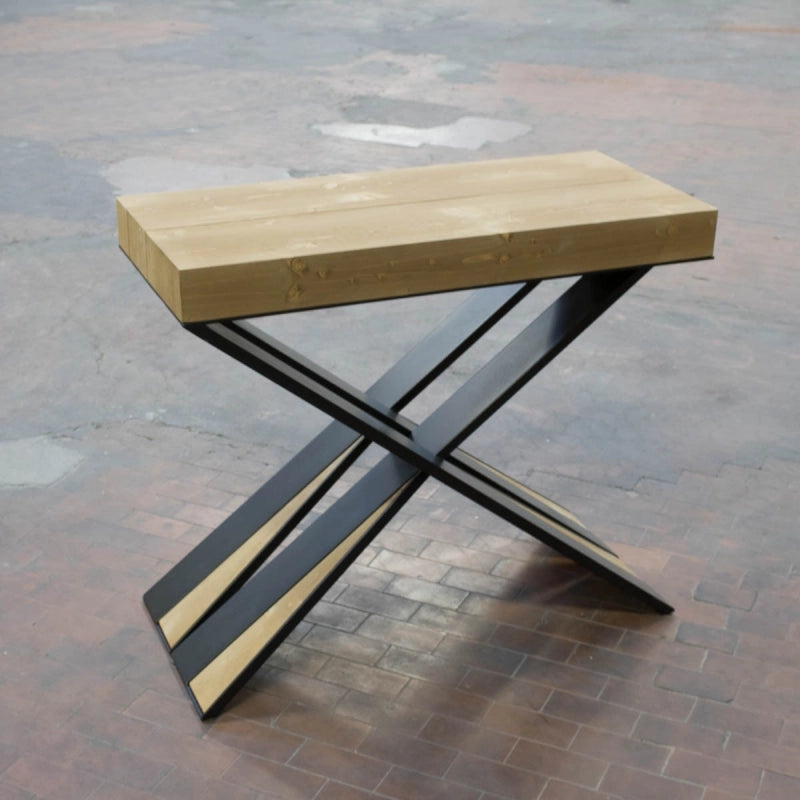Consolle allungabile 90x40/290 cm Diago telaio Antracite - Abete Tinto