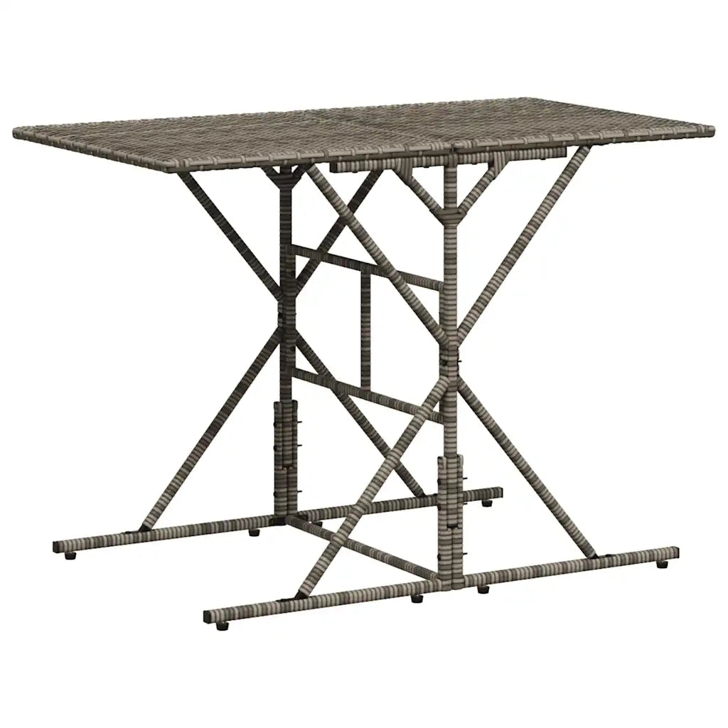 Set da pranzo da giardino da 7 pz con Cuscini in Polyrattan Grigio 369016