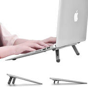 Stand per laptop mini pieghevole in alluminio compatibile con MacBook Air Pro Dell XPS HP - angolo regolabile - per laptop da 10-15.6 pollici tastiera