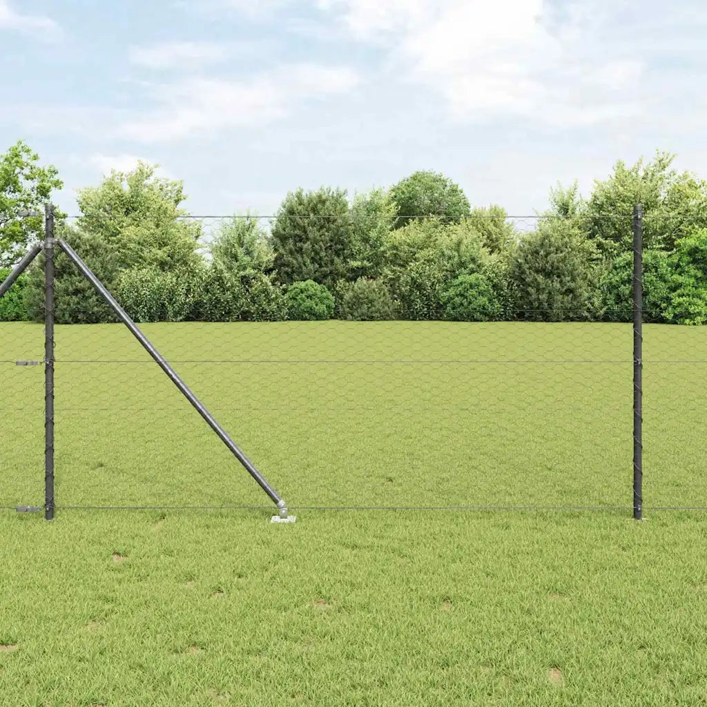 Palo della recinzione Grigio 100 x 1 m (rete da 36 mm)