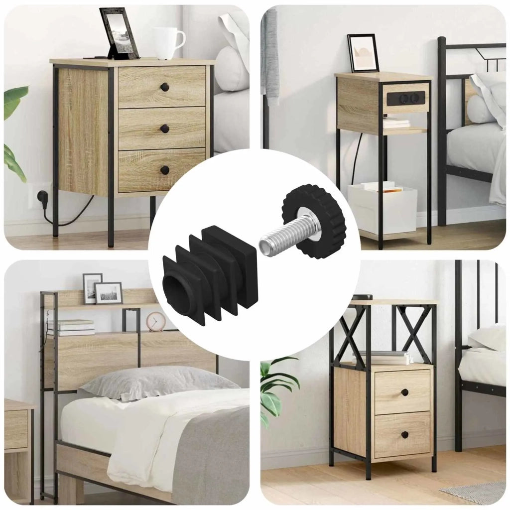 Livellatori per Mobili Regolabile 1895 pz Nero PP CFW1386140