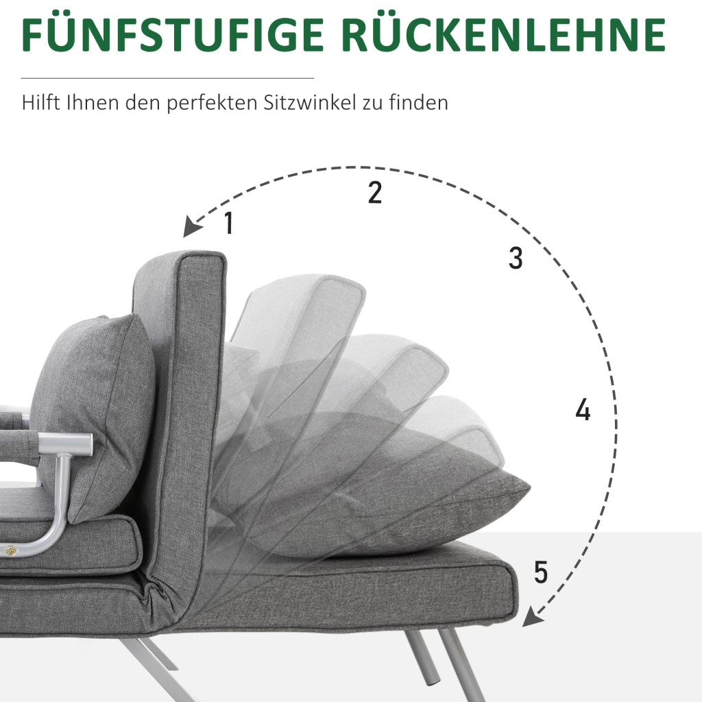 Sedia Relax Poltrona Letto ¨C Zephmum ¨C Grigio 65x69x80 cm