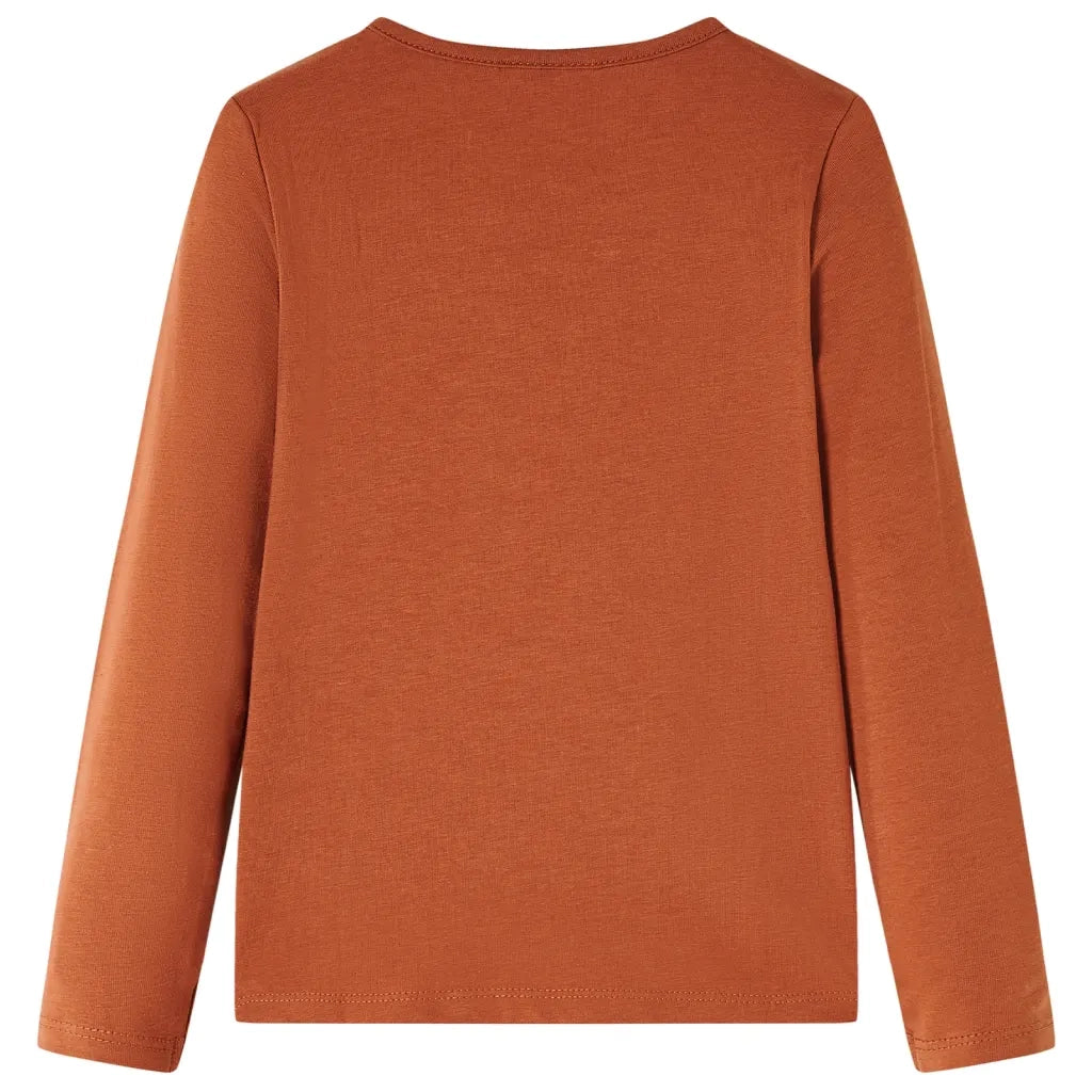 Maglietta da Bambina a Maniche Lunghe Cognac 104cod mxl 132365