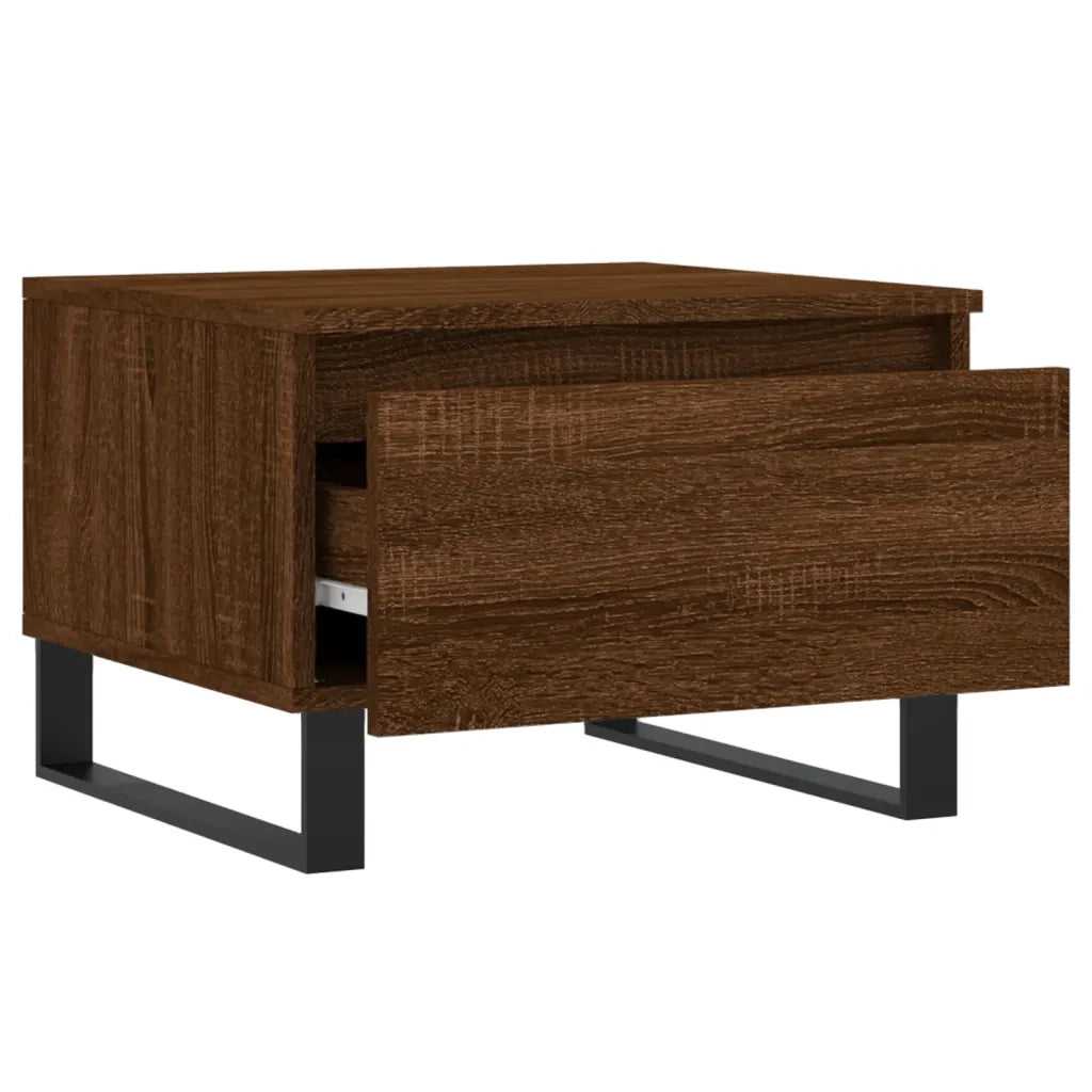 2 pz Tavolini salotto | Tavolino da caff¨¨ | Tavolino da Soggiorno Rovere Marrone 50x46x35 Legno Multistrato