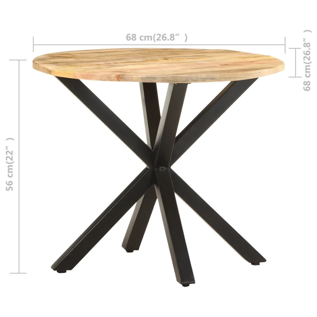 Tavolino di Servizio-Tavolino Consolle-Tavolino da soggiorno 68x68x56 cm in Legno Massello di Mango