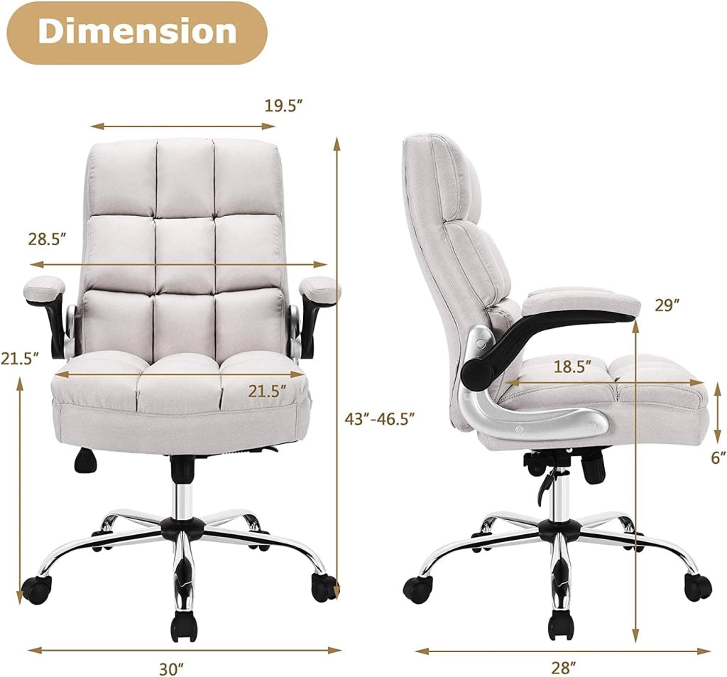 Sedia da ufficio per casa, beige