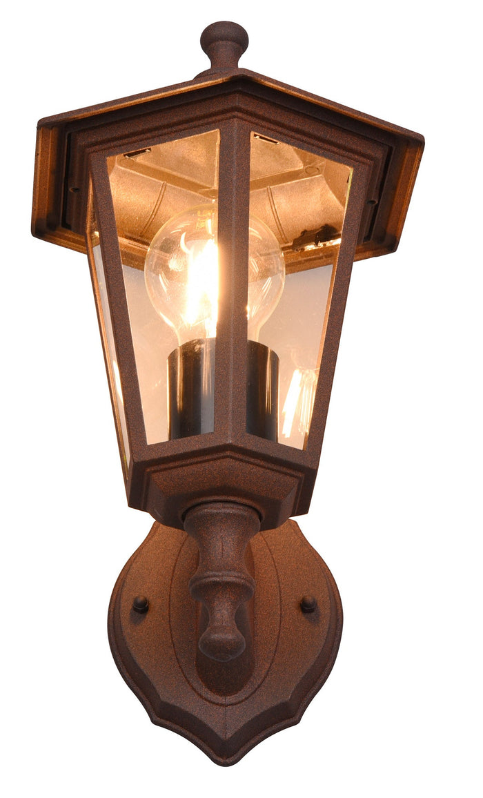 Applique da Esterno Attacco E27 in Alluminio Ruggine