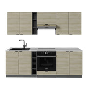 Cucina componibile Fame-Line Pannello in quercia/Antracite 235 cm, PL Marmo Vicco