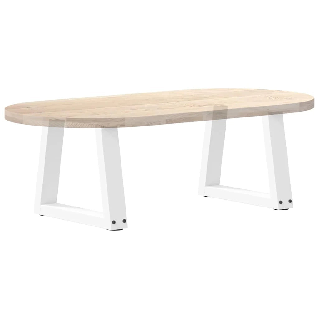 Set di 2 gambe per tavolino da caffè a forma di V 40 x 31 cm con piedini regolabili stile moderno acciaio bianco 02_0056822