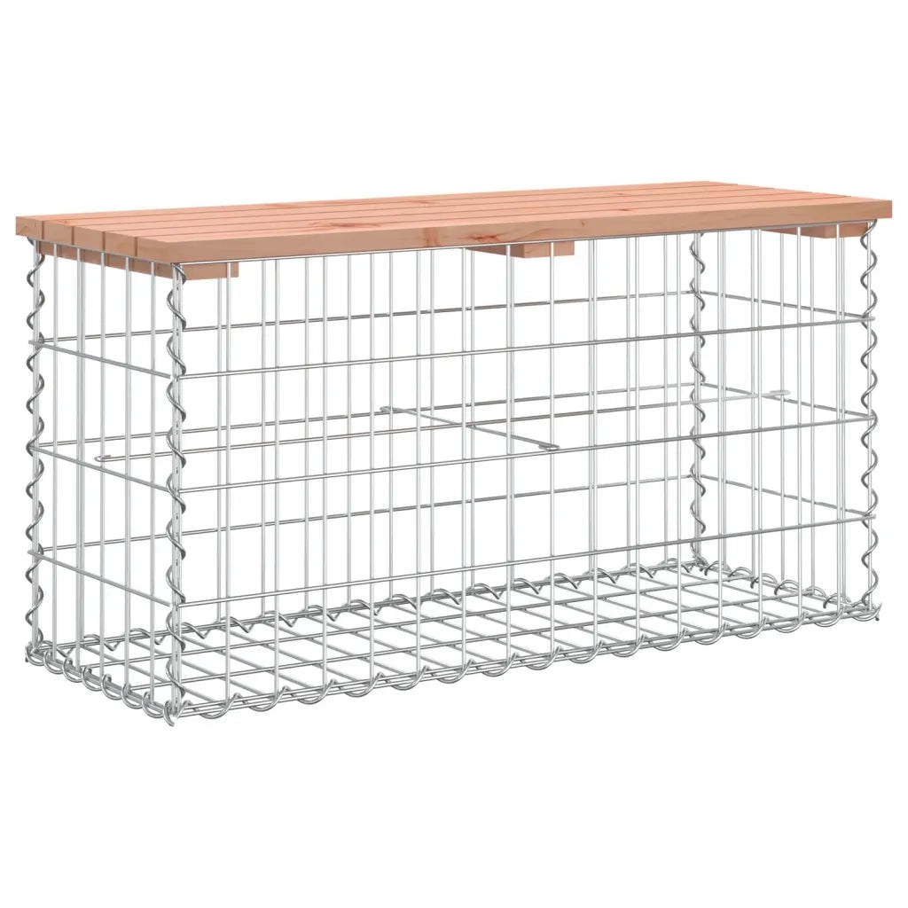 Panchina da Giardino | Panca da Giardino Design Gabbione 83x31,5x42cm Massello Douglas