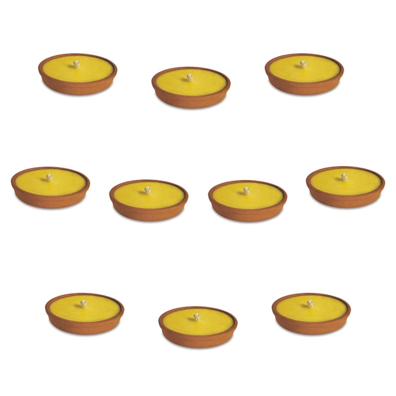 Candela alla Citronella per Giardino in Terracotta 10 Pz Verdelook Formato: 14 cm