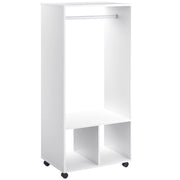 Scarpiera Appendiabiti con Ripiani ¨C zephmum ¨C Bianco 60x40x128 cm