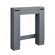Vicco Armadietto per toilette Grigio 89 x 99 cm con 2 distributori di carta igienica