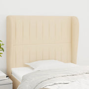 Testiera ad Orecchio-Testata con Orecchie Crema 93x23x118/128 cm in Tessuto 512419