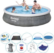 Kit di Rattan per Piscina Ronda 396x84 cm - Offerta di Piscina con Funzione di Regolazione Automatica