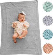 Bambino copripiazza cotone (biologico) maschio + femmina (75 x 100 cm), GOTS + Oeko-Tex: non tossico + sicuro, copripiazza per bambino prima dotazione neonato, primo coprilegno per estati e inverni (grigio)