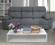 Divano recliner motorizzato 3 posti grigio cm.198x93x101