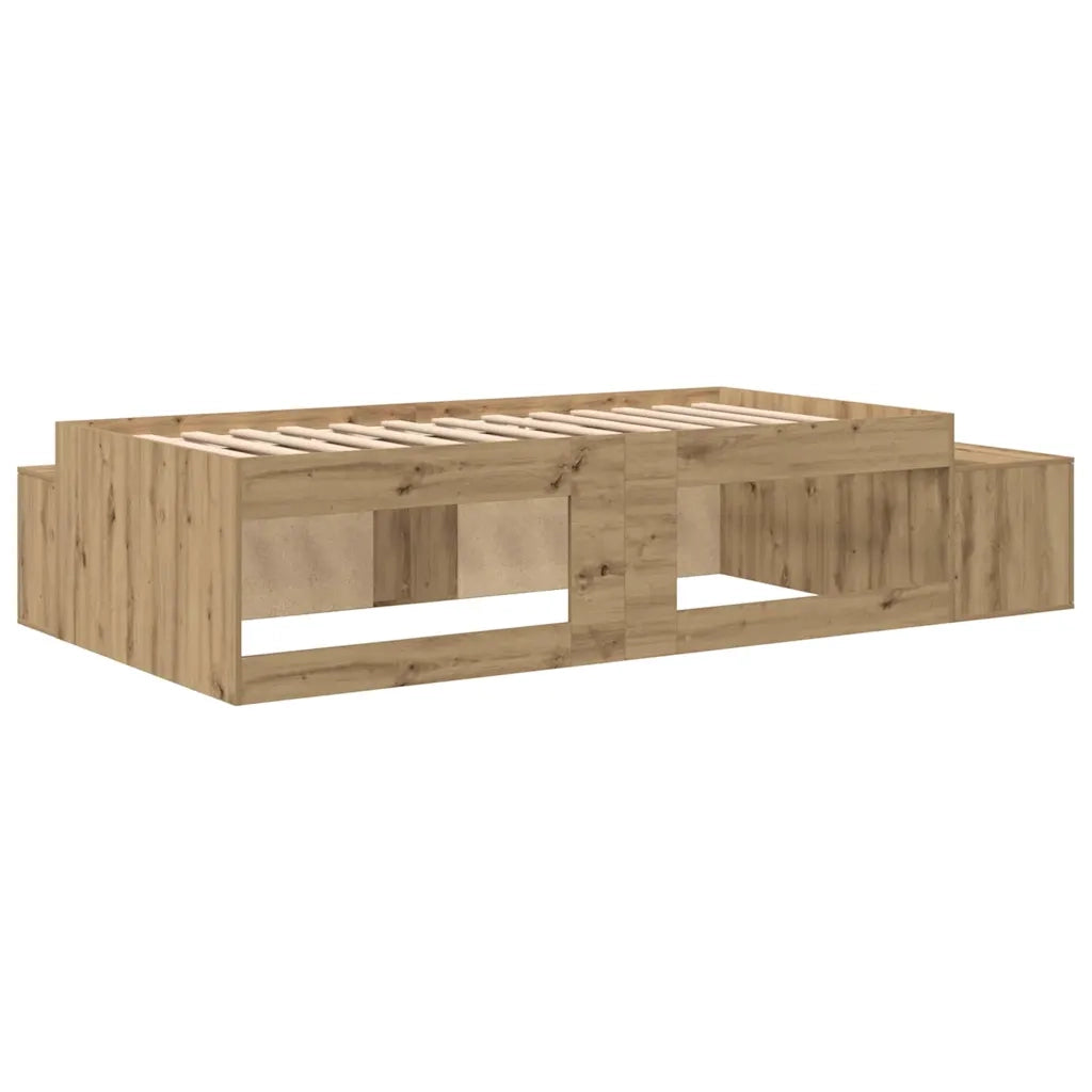 Struttura letto con contenitore Rovere artigianale 75 cm 3335596