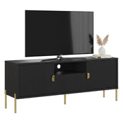 Rabattone, Mobile Porta tv un Cassetto, 155x40x69h cm Nero