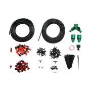 Kit completo per irrigazione a goccia e a spruzzo con tubo da 30 m, ugelli, connettori e aste di fissaggio (149 pezzi)