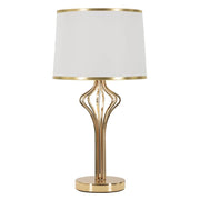 Lampada da Tavolo VKH131, Bianco, Metallo, 28x28x53 cm