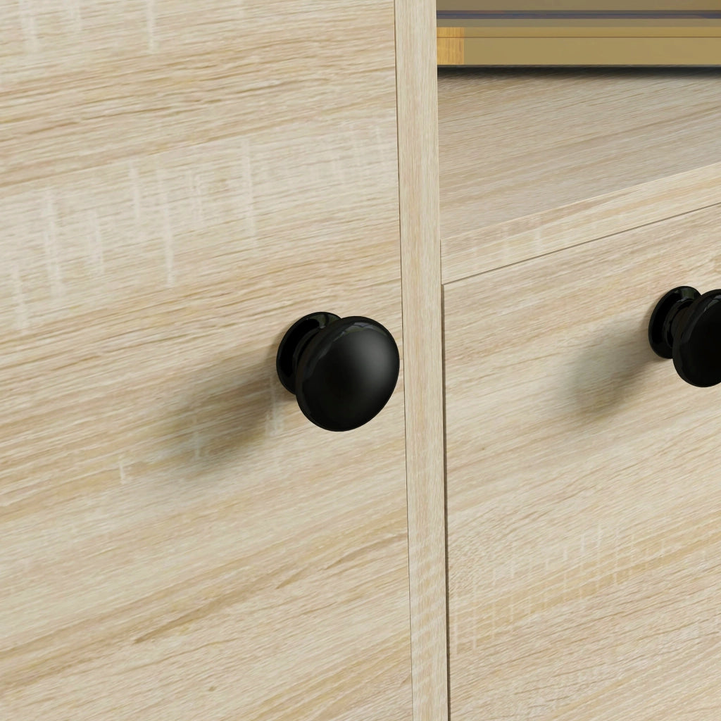 Easycomfort Set da Ingresso con Attaccapanni a Muro 4 Ganci, Scarpiera per 9 Scarpe, Armadietto e Specchio