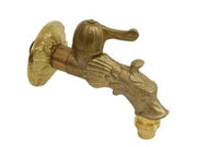 RUBINETTO ARTISTICO IN OTTONE A LEVA ORO ANTICATO attacco M 1/2'    AGLAIA