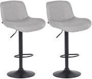 Set di 2 sgabelli da bar Solon tessuto nero 3