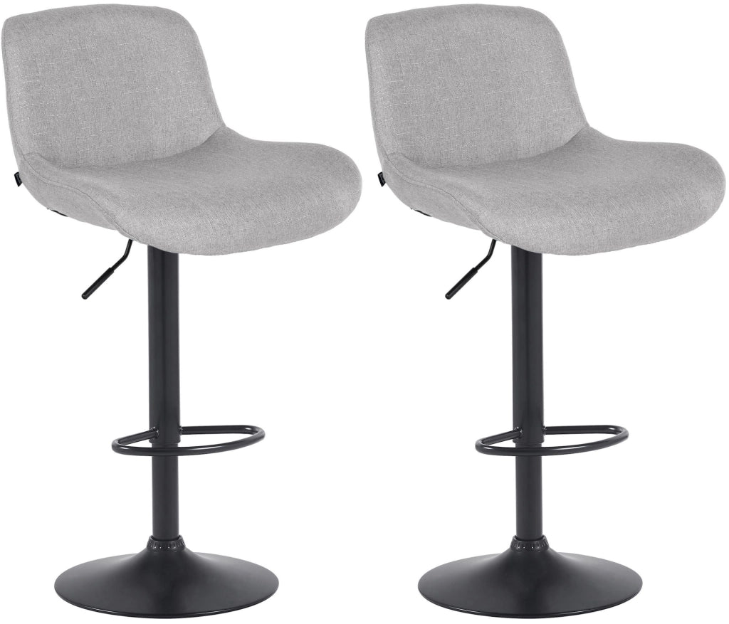 Set di 2 sgabelli da bar Solon tessuto nero 3