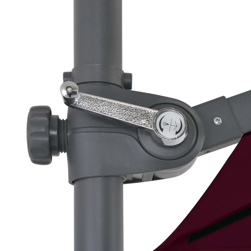 Ombrellone a Sbalzo con Palo in Acciaio 250x250 cm Bordeaux 312308